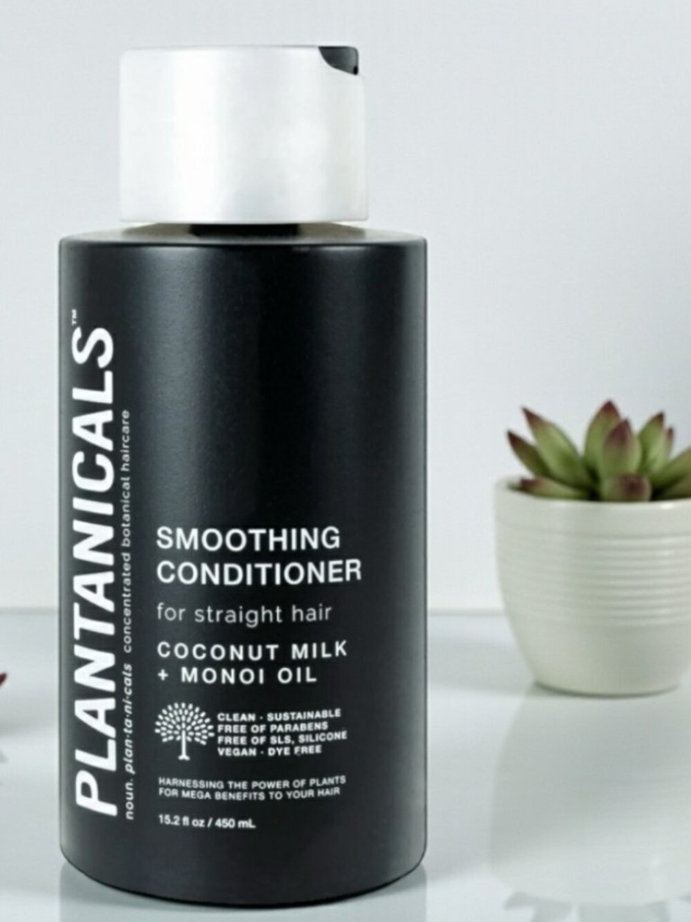 Plantanicals Smoothing Conditioner Straight Hair Coconut Milk Monoi Oil 15.2 oz